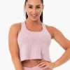 Ryderwear Collide Tied Up Cropped Tank - Dusty Pink