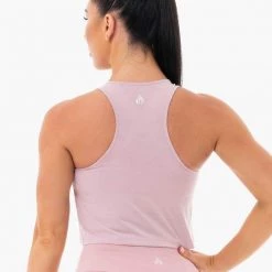 Ryderwear Collide Tied Up Cropped Tank - Dusty Pink