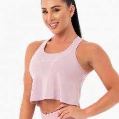 Ryderwear Collide Tied Up Cropped Tank - Dusty Pink