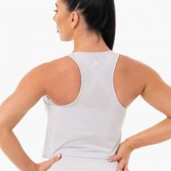 Ryderwear Collide Tied Up Cropped Tank - Pebble Grey