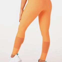 Ryderwear Mesh High Waisted Leggings - Orange 9 Ryderwear Mesh High Waisted Leggings - Orange