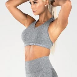 Ryderwear Seamless Sports Bra - Light Grey Marle