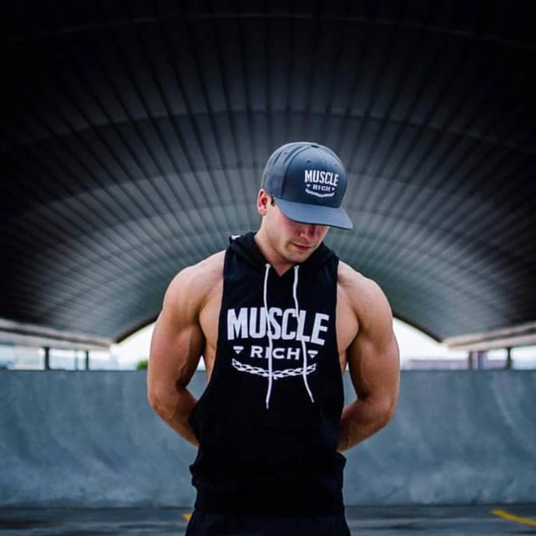 MuscleRich Exclusive Stringer Hoodie (White Logo) 3 MuscleRich Exclusive Stringer Hoodie (White Logo)