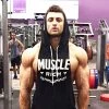 MuscleRich Exclusive Stringer Hoodie (White Logo)