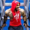 MuscleRich Exclusive Stringer Hoodie - Red