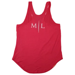 Muscle League Womens Style Tank - Pink/White